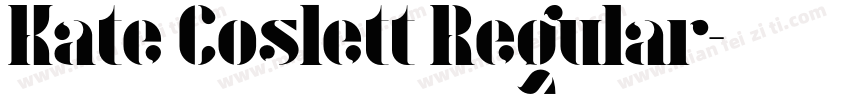 Kate Coslett Regular字体转换